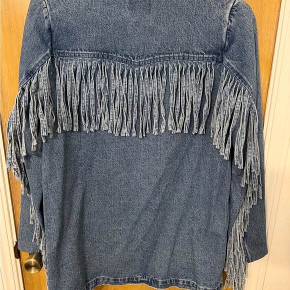 Sierra Fringe Jacket in Blue Indigo - Picture 3 of 6